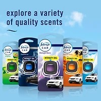 Assainisseur d’air pour voiture Febreze, éliminateur d’odeurs sous forme de pince pour bouche d’air d’automobile, parfum Tempête de minuit, 2unités 4ML