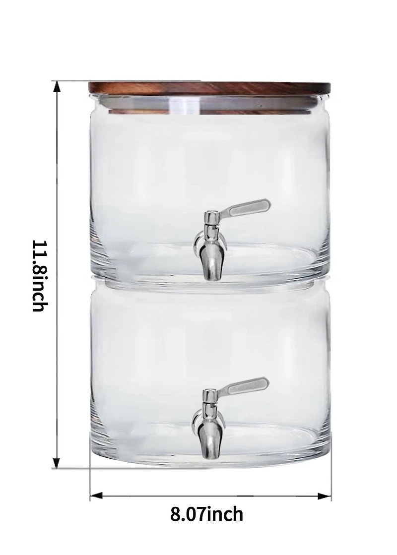 Better Homes & Gardens Distributeur de boissons en verre clair