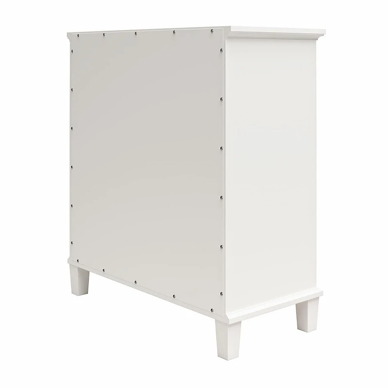 Ameriwood Home Celeste Accent Cabinet with Glass Doors, White