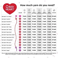 Red Heart® Fil Super Saver®, Imprimés, Acrylique #4 Médium, 5oz/142g, 236 Yards Fil durable, large gamme de couleurs