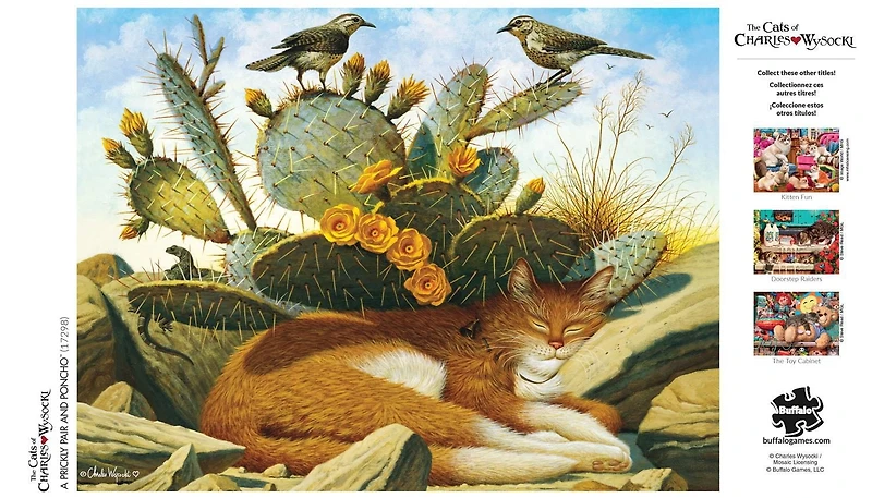 Buffalo Games - Le puzzle Cats - A Prickly Pair and Poncho - en 750 pièces