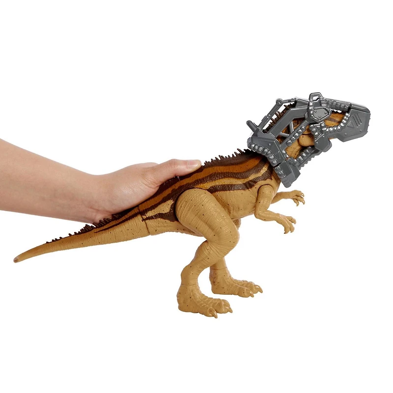 ​Jurassic World Mega Destroyers Carcharodontosaurus Dinosaur Action Figure, Toy Gift with Movable Joints, Attack and Breakout Feature