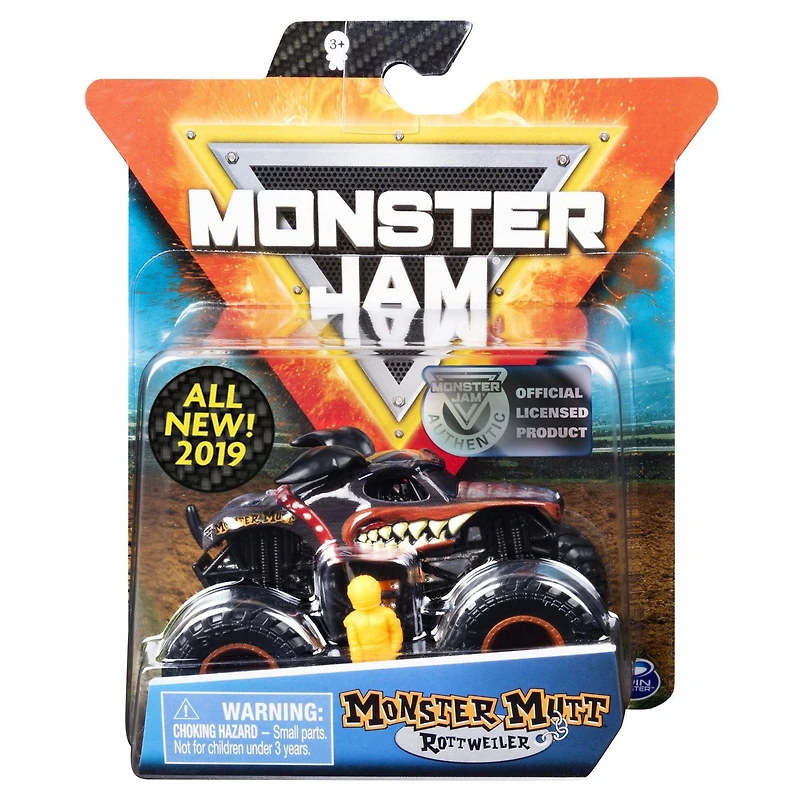 Monster Jam, Monster Mutt Rottweiller 1:64 Scale Die-Cast Vehicle, Ruff Crowd Series
