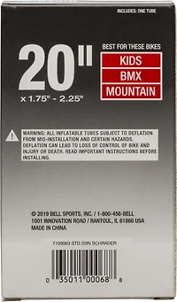 Bell Sports Standard 20" Bicycle Tube, 20"