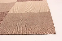 ECARPETGALLERY 4'6" x 6'6" Contemporary Collage Handmade Area Rug for Living Room, Dining Room and Bedroom in Brown