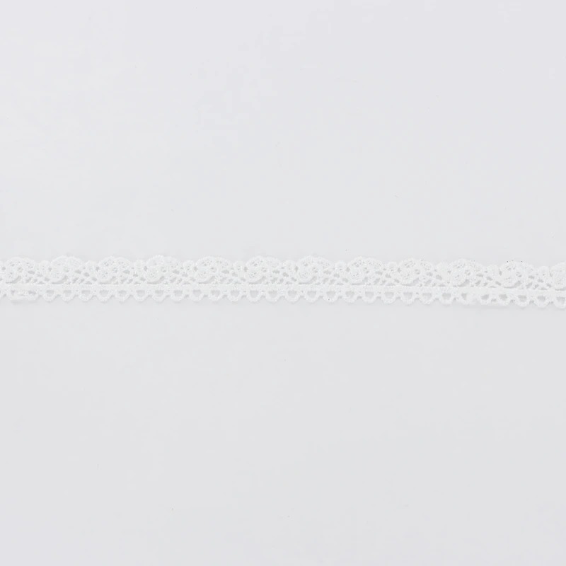 UNIQUE CREATIV – Ruban, Dentelle Bouclée, Blanc, 100 % polyester, 19 mm x 2,74 m (¾ po x 3 v)