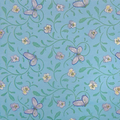 20 Pack Luncheon 3 Ply Notte Blue Butfly - Ensemble De 6