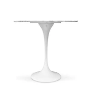 TABLE À MANGER TULIPE EN MARBRE faite de dessus en marbre blanc 32"