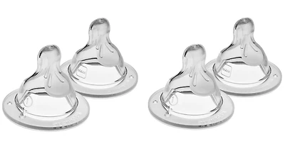 MAM Bottle Nipples Extra Slow Flow Nipple Level 0 (Set of 4), For Newborns, SkinSoft Silicone Nipples for Baby Bottles, Fits all MAM Bottles