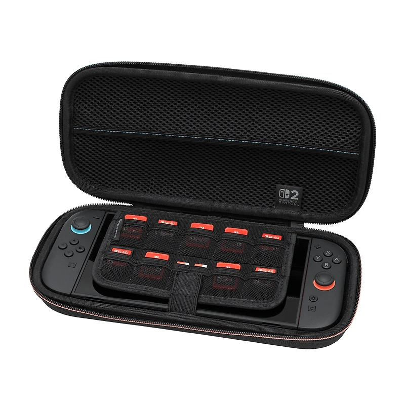 PowerA Protection Case for Nintendo Switch 2 - Black, Officially Licensed, Protective Storage, Holds up to 9 Game Cards and 2 microSD Express Cards, Integrated Play Stand