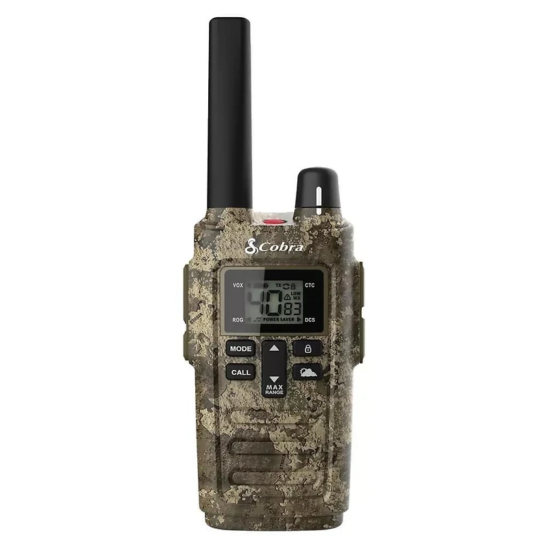 Cobra RX380TTC Radios Bidirectionnelles/Talkie-Walkies - Robuste, résistant à l'eau et portée allant jusqu’à 50 km - Lot de 2 Résistants aux intempéries