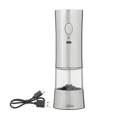 Trudeau EVO USB Rechargeable SS Pepper or Salt Mill  - Unfilled