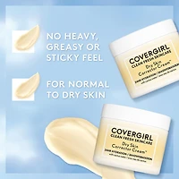 COVERGIRL Clean Fresh Skincare Dry Skin Corrector Cream, 60ml. Rich face moisturizer formulated with Cactus Water, Hyaluronic Acid, Jojoba & Shea Butter for 24HR Deep Hydration, Non-greasy, 100% Vegan, 60ML Cream