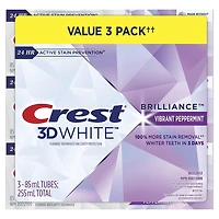 Crest 3D White Brilliance Teeth Whitening Toothpaste, Vibrant Peppermint
