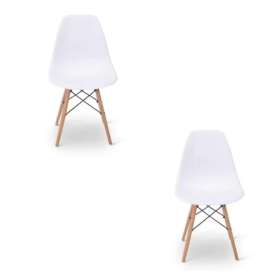 Heavenly Collection White Kids Chair SET OF 2