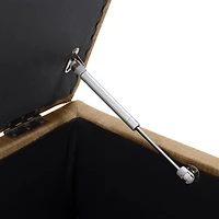 Pouf de rangement rectangulaire rembourré en tissu capitonné Antonio de CorLiving