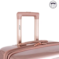iFLY Spotlight 24" Medium Checked Hardside Luggage – Rose Gold Ombre