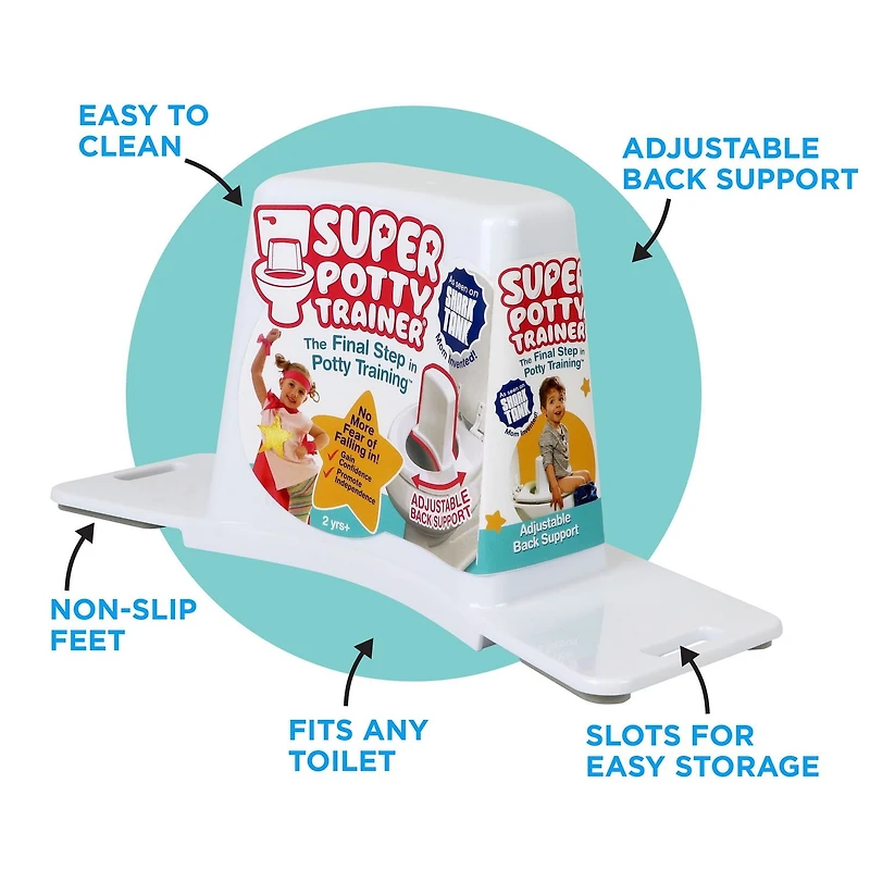 Super Potty Trainer - Entraîneur de pot à soutien dorsal réglable Super entraîneur de pot