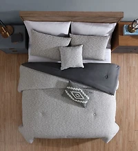Hometrends Flynn Waffle 5 piece Comforter Set, Available in Double/Queen,King