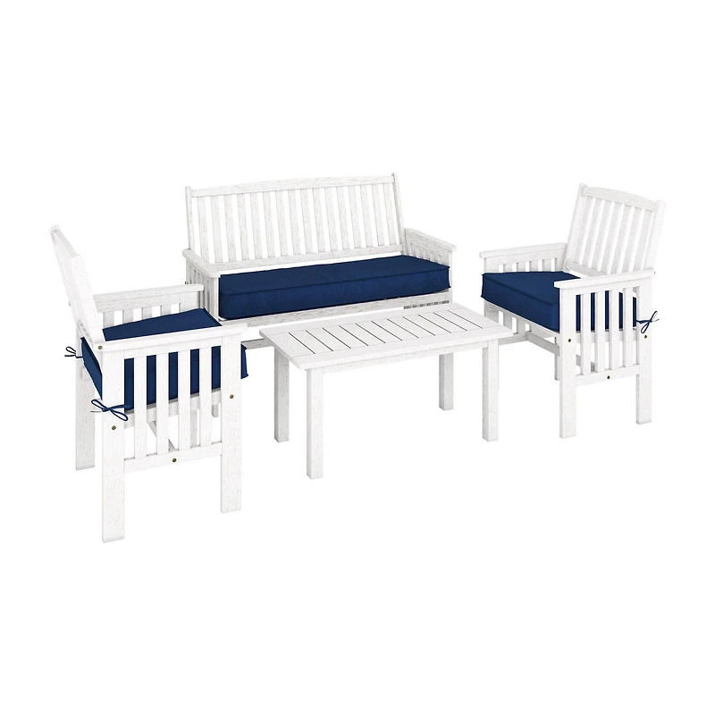 CorLiving Miramar Hardwood Outdoor Chair and Coffee Table Set