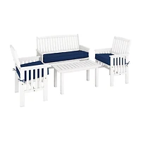 CorLiving Miramar Hardwood Outdoor Chair and Coffee Table Set