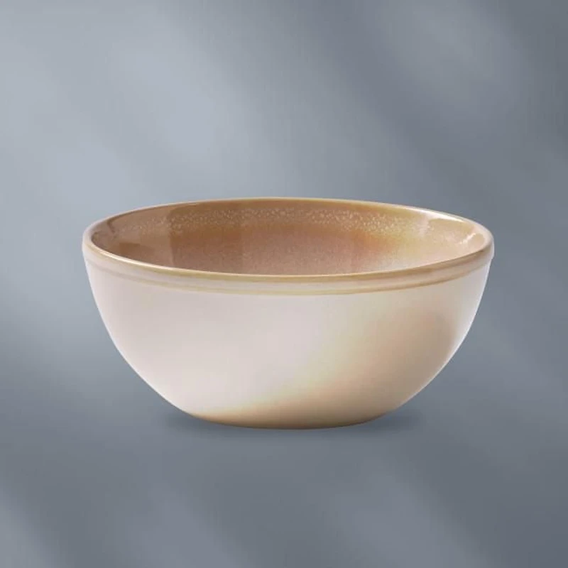 Corelle® Stoneware 21oz Bowl, Oatmeal, Reactive Glaze, 4-pack