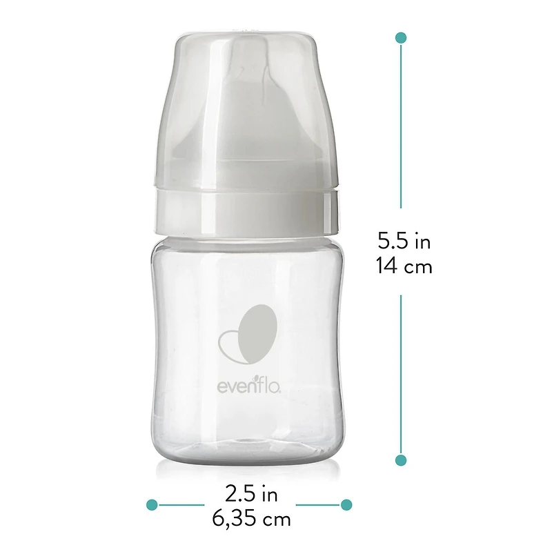 EVENFLO FEEDING Balance + Wide Neck Baby Bottle (5oz, 3pk), Developed with Pediatric Feeding Specialists