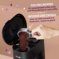 Mr. Coffee 4-in-1 Single-Serve Latte, Iced, and Hot Coffee Maker with Milk Frother, Black