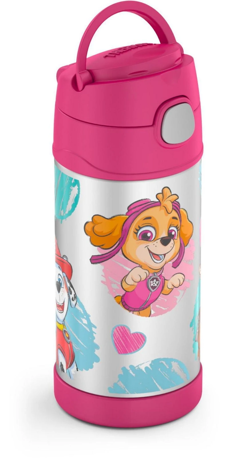 Thermos Funtainer Vacuum Insulated 12 OZ Straw Bottle, PAW Patrol Skye