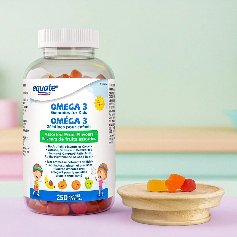 Equate Omega-3 for Kids Gummies, Value Size