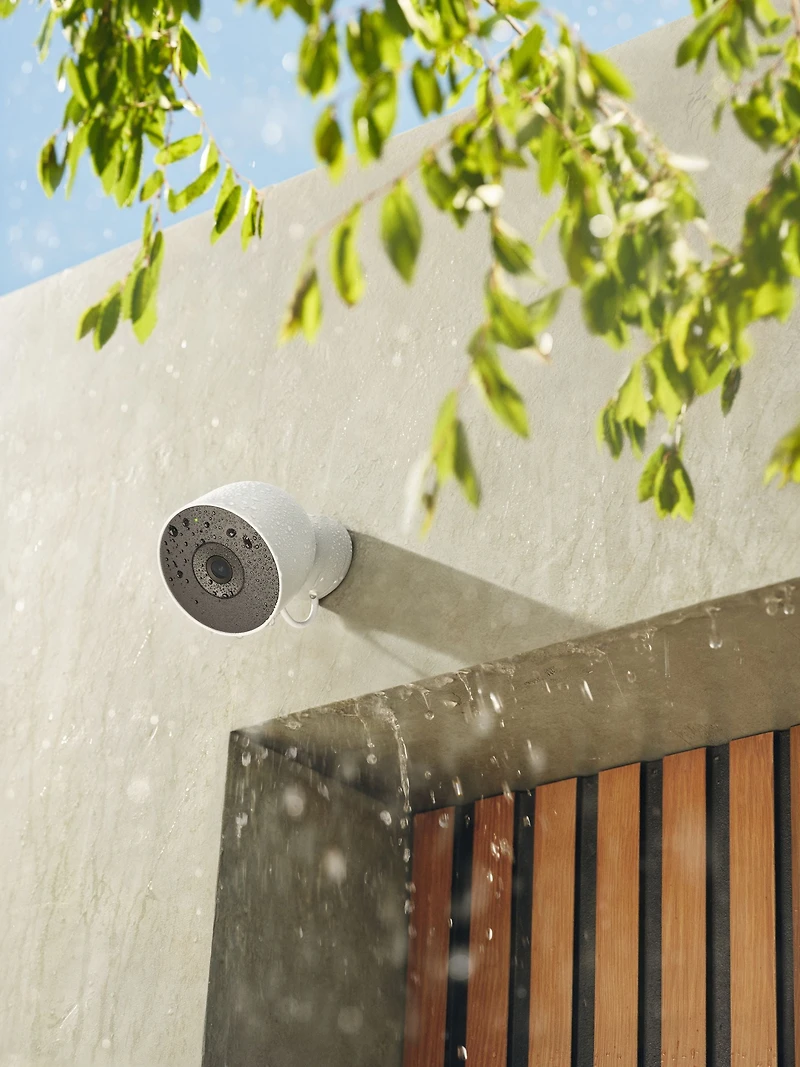 Caméra extérieure Google Nest (filaire, 2e génération) – Vidéo 2K et Gemini – Neige
