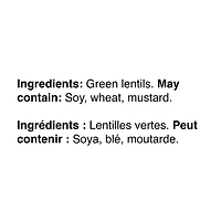 Great Value Green Lentils, 900 g