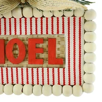 Holiday Time Ornement Cadre NOEL en Perles de Bois