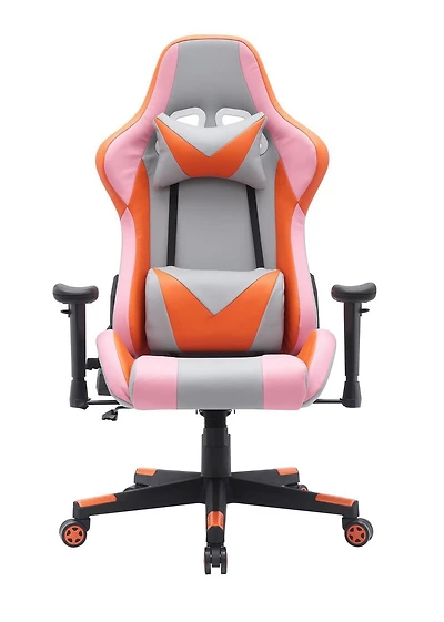 Zoya Gaming Chair, Grey/Orange