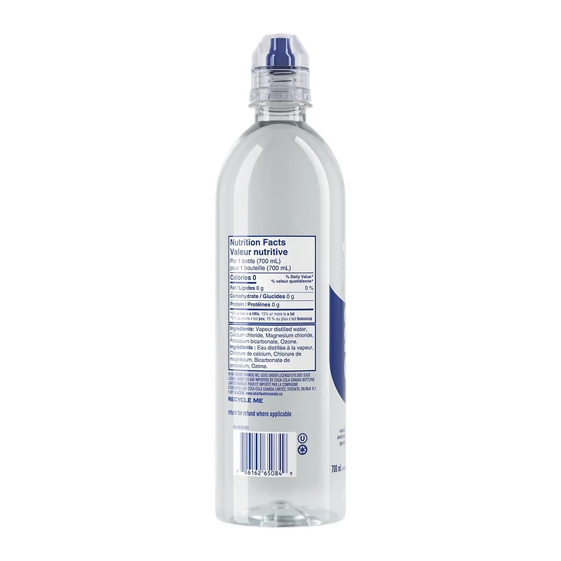 Glacéau smartwater with sports cap 700mL Bottle