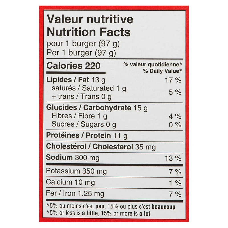 Burgers de poitrine de poulet panés et entièrement cuits, Flamingo Burgers de poitrine de poulet panés et entièrement cuits, 680 g 11g de proteines