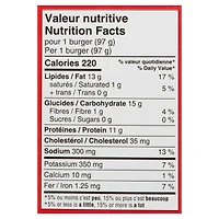 Burgers de poitrine de poulet panés et entièrement cuits, Flamingo Burgers de poitrine de poulet panés et entièrement cuits, 680 g 11g de proteines