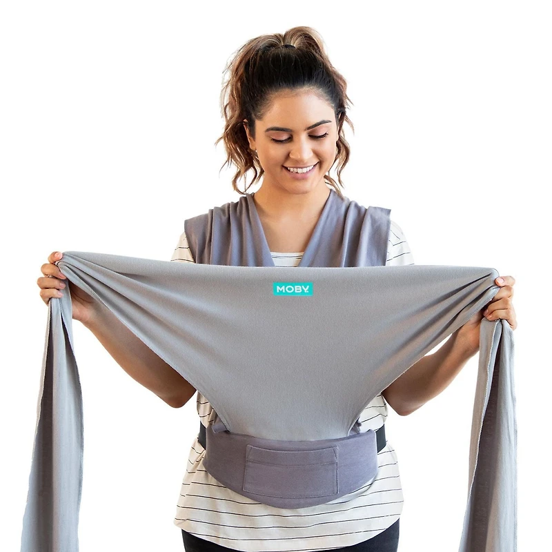 MOBY - Easy Wrap Baby Carrier Wrap - Designed To Combine The Best Features Of A Baby Wrap and Baby Carrier In One - The Perfect Child Carrier - Great For Babywearing, Nursing, And Keeping Baby Close