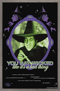 The Wizard Of Oz - You Say Wicked Wall Poster