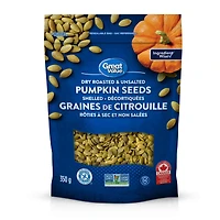 Graines De Citrouille Rôties À Sec Et Non Salées Great Value
