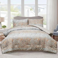 Safdie & Co. Printed Reversible Comforter Set 3PC -Madero Double Queen