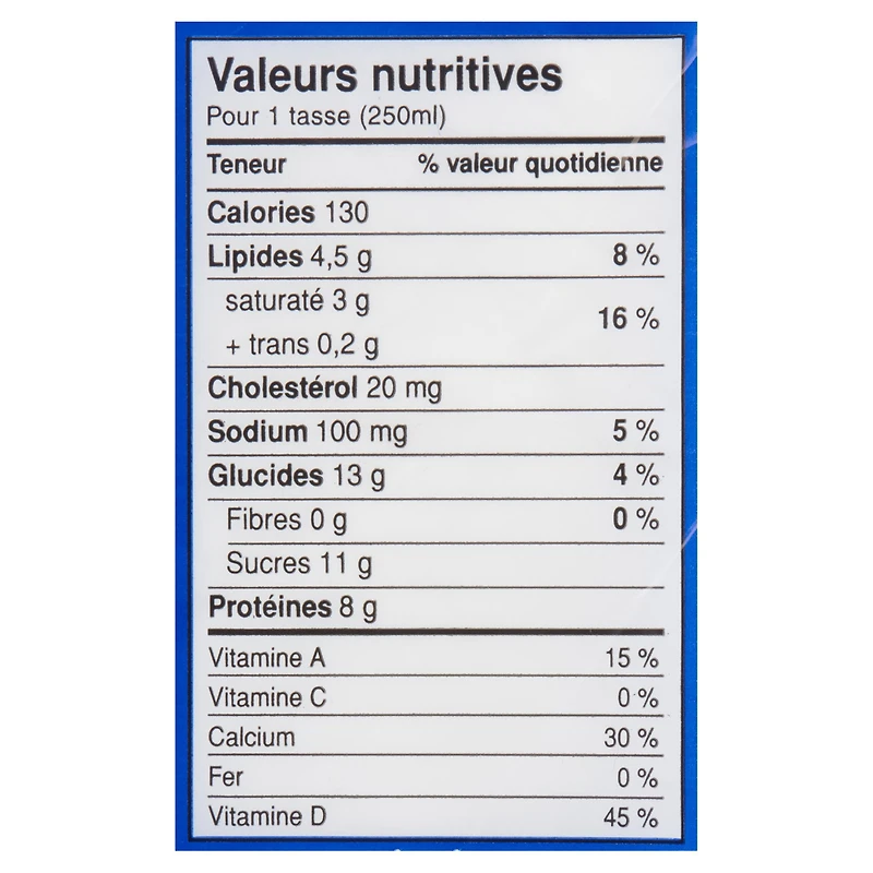 Lait partiellement écrémé 2 % Northumberland 4 L en sac