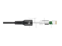 LAX MFi Certified Durable Braided Nylon Charge/Sync Lightning Cables 4ft, Noir