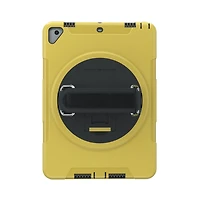 CTA Digital Protective Case with Built-in 360-degree Rotatable Grip Kickstand for iPad 7th and 8th Gen 10.2-in, iPad Air 3 and iPad Pro 10.5-in - Yellow