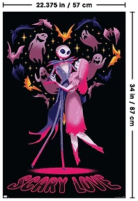 Disney Tim Burton's The Nightmare Before Christmas - Scary Love Wall Poster, 22.375" x 34"