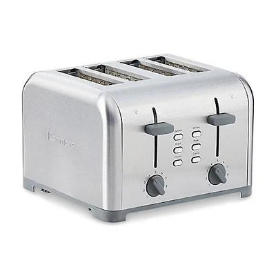 Kenmore Grille-Pain 4 Tranches, Commandes Doubles, Acier Inoxydable, Réglages de Brunissement Personnalisés