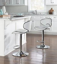 Tabouret de bar Seith, blanc