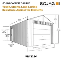 Garage Everest 3,65 x 6,09 couleur Charbon