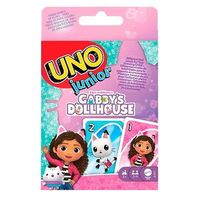 UNO Junior Gabby’s Dollhouse Card Game for Kids, Parents & Family Nights