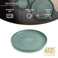 Thyme & Table Stoneware Round Dinner Plate, Casipan Green